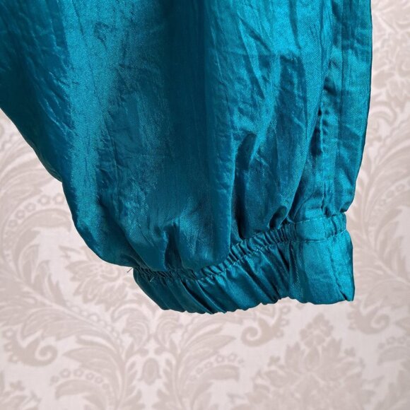 Bolo Spirit Size Small 80s Style Windbreaker Jacket Green White Colorful Detail - Picture 4 of 13